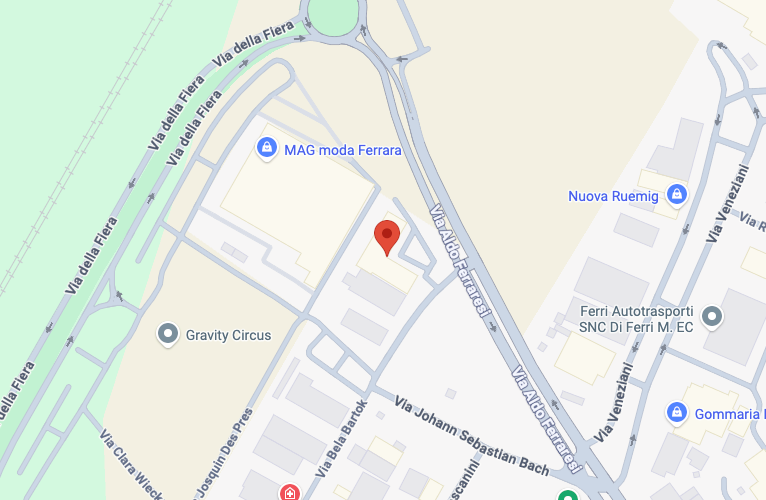 Mappa Centro NGlass di Ferrara